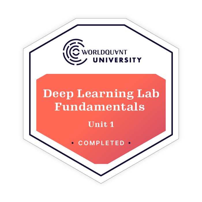 deep learning lab badge - unit 1